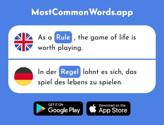 Rule - Regel (The 438th Most Common German Word)
