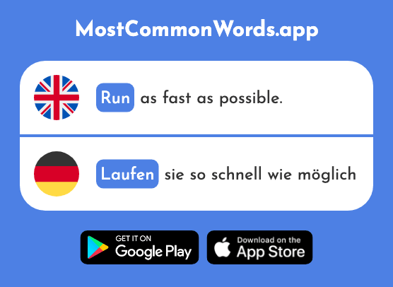 Run - Laufen (The 252nd Most Common German Word)