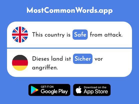 Safe, secure, certain - Sicher (The 265th Most Common German Word)