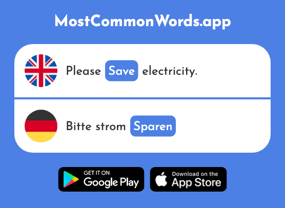 Save - Sparen (The 2001st Most Common German Word)