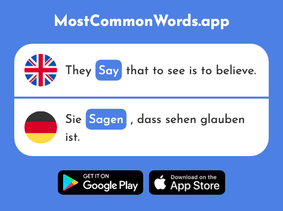 Say, tell - Sagen (The 40th Most Common German Word)