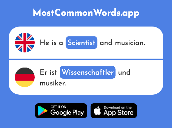 Scholar, scientist - Wissenschaftler (The 1522nd Most Common German Word)