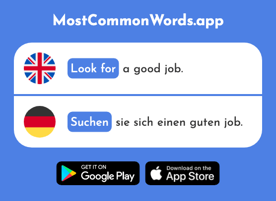 Search, look for - Suchen (The 293rd Most Common German Word)