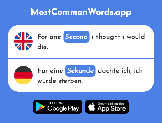 Second - Sekunde (The 837th Most Common German Word)