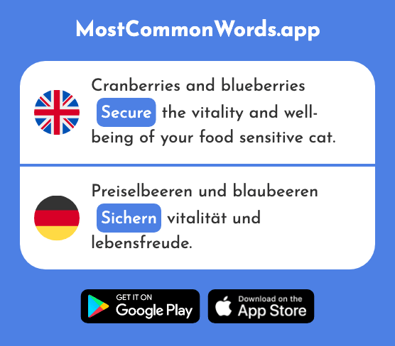 Secure, safeguard - Sichern (The 1389th Most Common German Word)