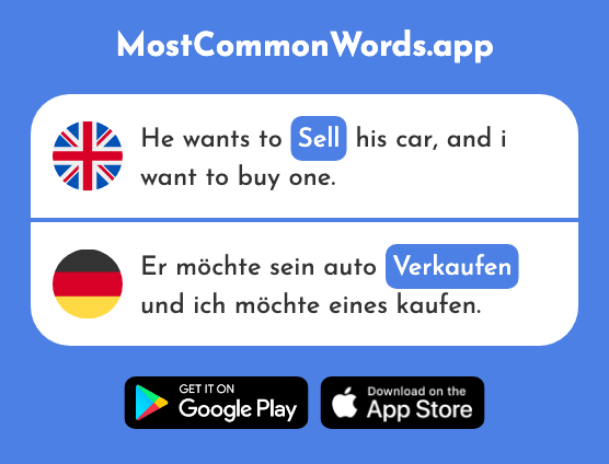 Sell - Verkaufen (The 721st Most Common German Word)