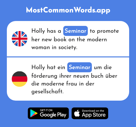 Seminar - Seminar (The 2461st Most Common German Word)