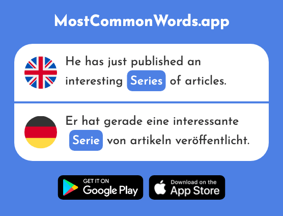 Series - Serie (The 2338th Most Common German Word)