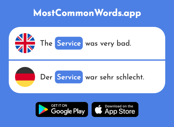 Service - Service (The 1551st Most Common German Word)