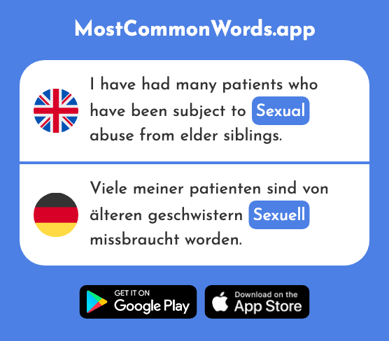 Sexual - Sexuell (The 2724th Most Common German Word)