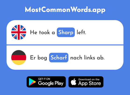Sharp - Scharf (The 1442nd Most Common German Word)