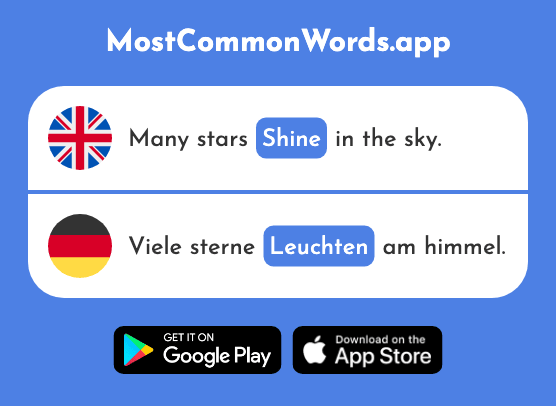 Shine, glow - Leuchten (The 1847th Most Common German Word)