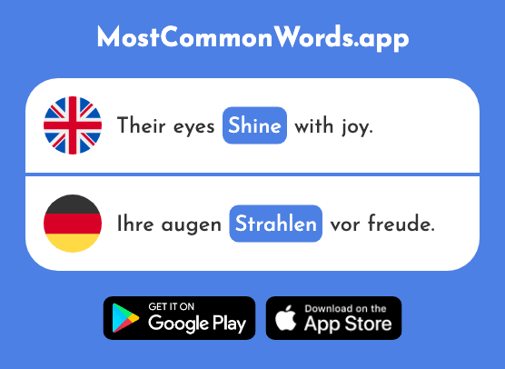 Shine - Strahlen (The 2558th Most Common German Word)