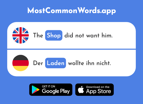 Shop - Laden (The 1675th Most Common German Word)