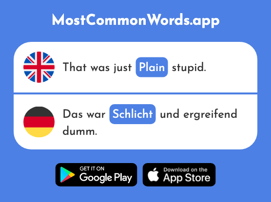 Simple, plain - Schlicht (The 2546th Most Common German Word)