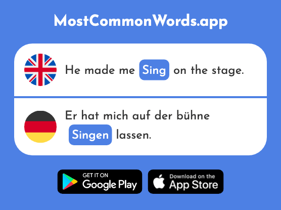 Sing - Singen (The 1063rd Most Common German Word)