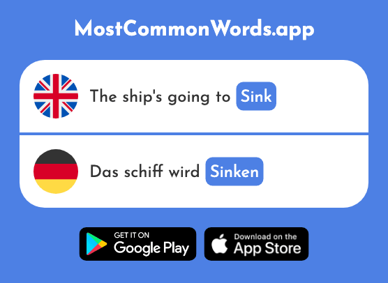 Sink - Sinken (The 902nd Most Common German Word)