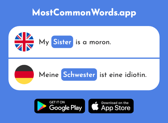 Sister - Schwester (The 974th Most Common German Word)