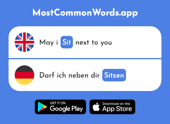 Sit - Sitzen (The 231st Most Common German Word)