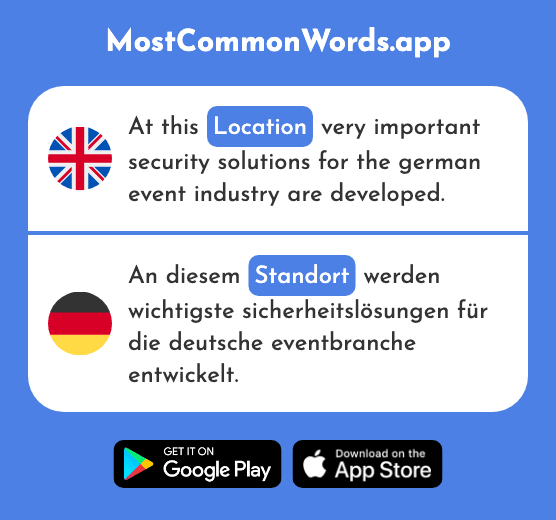 Site, location - Standort (The 2207th Most Common German Word)