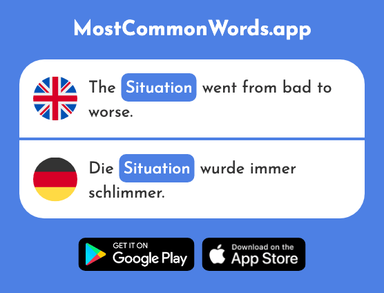 Situation - Situation (The 423rd Most Common German Word)