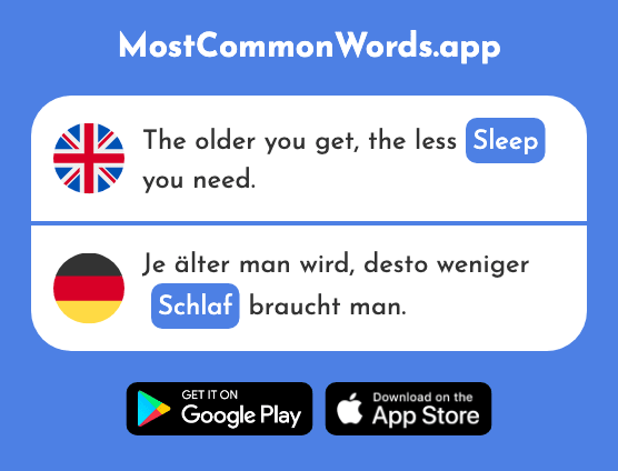 Sleep - Schlaf (The 2344th Most Common German Word)
