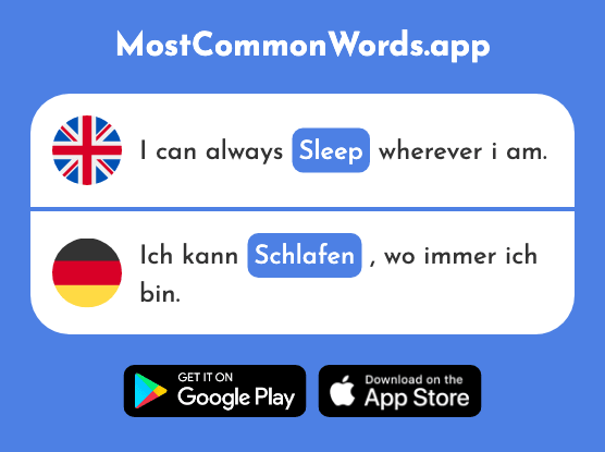 Sleep - Schlafen (The 679th Most Common German Word)