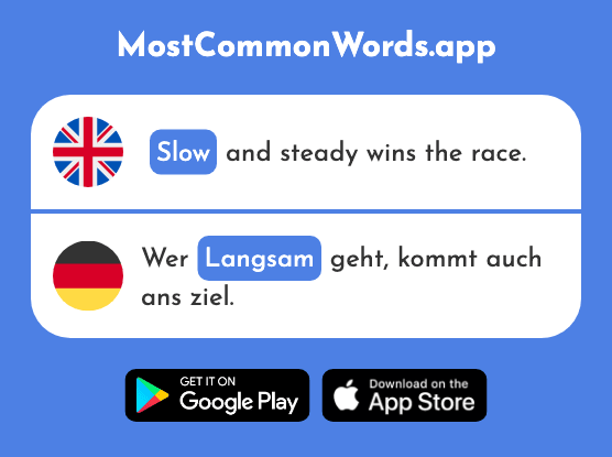 Slow - Langsam (The 526th Most Common German Word)