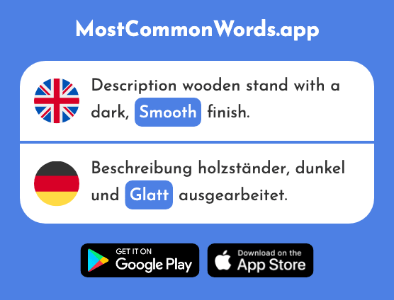 Smooth, slippery - Glatt (The 2199th Most Common German Word)