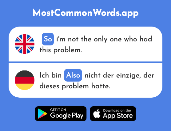 So - Also (The 71st Most Common German Word)
