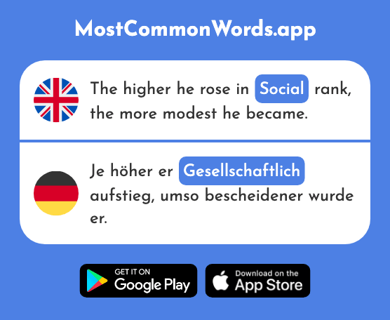 Social - Gesellschaftlich (The 1151st Most Common German Word)