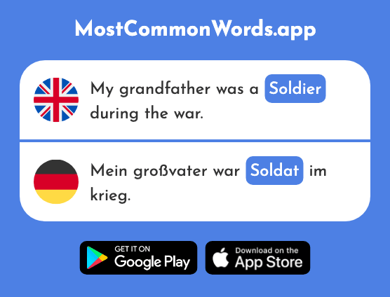 Soldier - Soldat (The 1267th Most Common German Word)