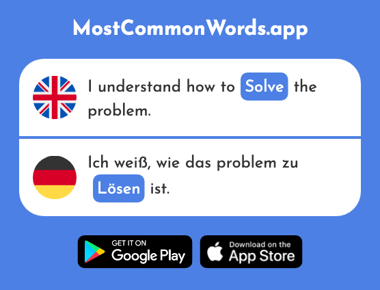 Solve, loosen - Lösen (The 625th Most Common German Word)