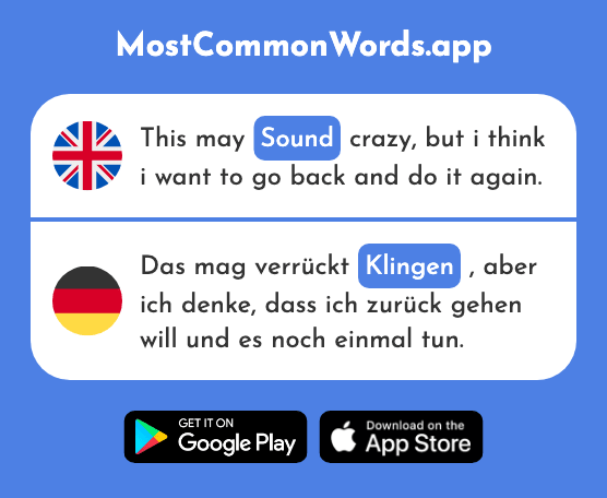 Sound - Klingen (The 700th Most Common German Word)