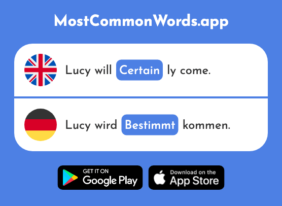 Special, certain - Bestimmt (The 280th Most Common German Word)