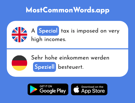 Special, specific - Speziell (The 815th Most Common German Word)