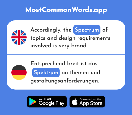 Spectrum - Spektrum (The 2500th Most Common German Word)