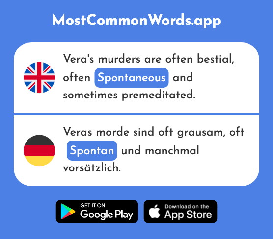Spontaneous - Spontan (The 2598th Most Common German Word)
