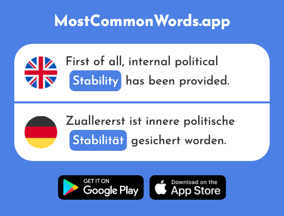 Stability - Stabilität (The 2941st Most Common German Word)