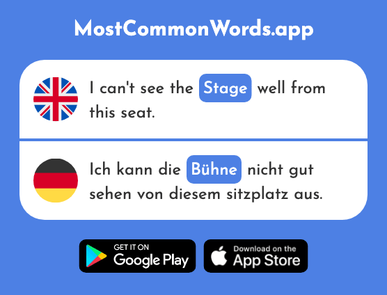 Stage - Bühne (The 1449th Most Common German Word)