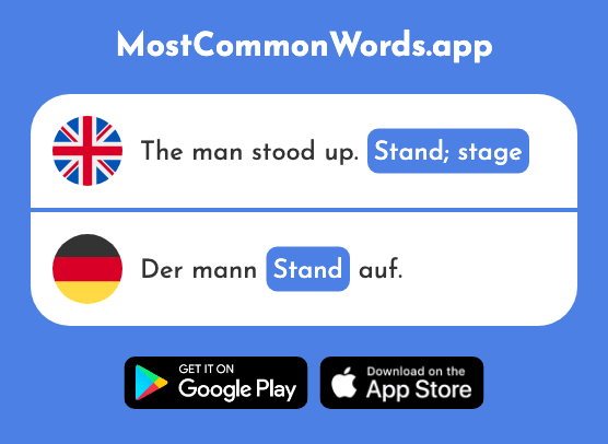 Stand, stage - Stand (The 1357th Most Common German Word)