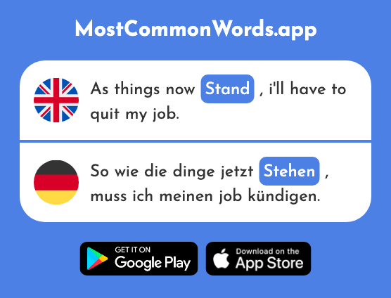 Stand - Stehen (The 85th Most Common German Word)