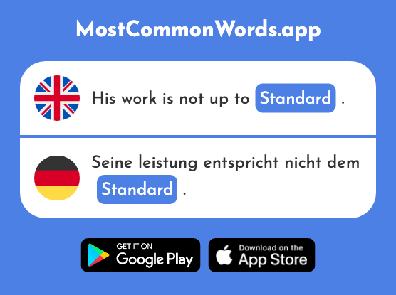 Standard - Standard (The 1982nd Most Common German Word)