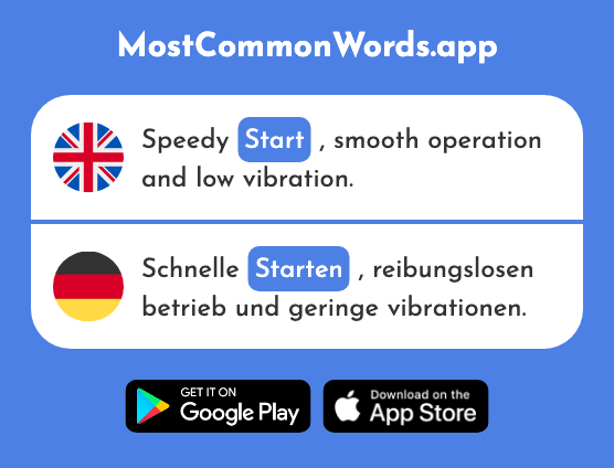 Start - Starten (The 1192nd Most Common German Word)