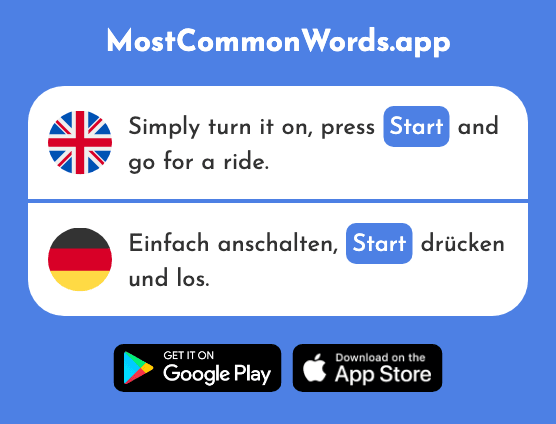 Start, takeoff, launch - Start (The 1946th Most Common German Word)