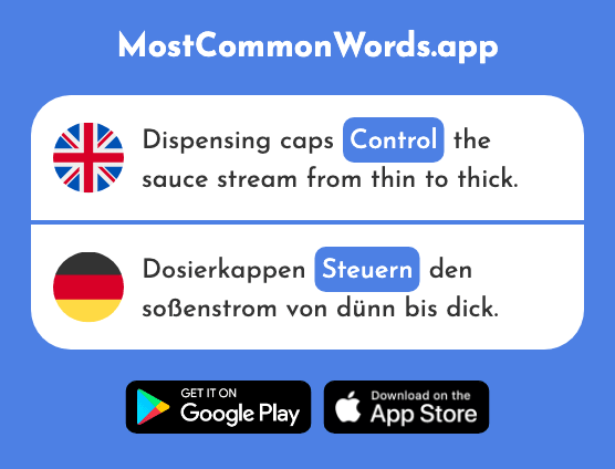 Steer, control - Steuern (The 1908th Most Common German Word)