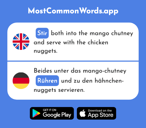 Stir, move - Rühren (The 2151st Most Common German Word)