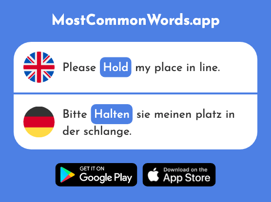 Stop, hold - Halten (The 155th Most Common German Word)