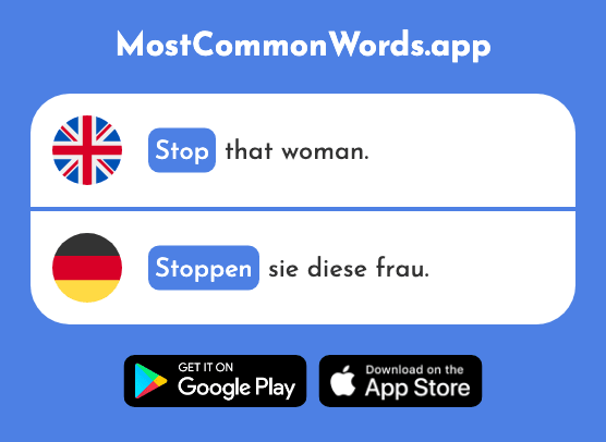 Stop - Stoppen (The 2249th Most Common German Word)