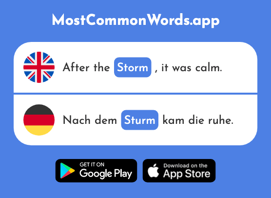 Storm - Sturm (The 2913th Most Common German Word)